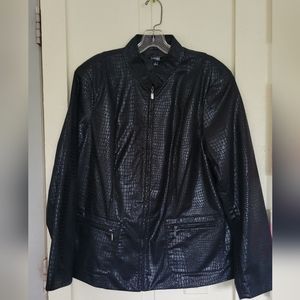 NWOT Elementz Woman Faux Black Snake Jacket